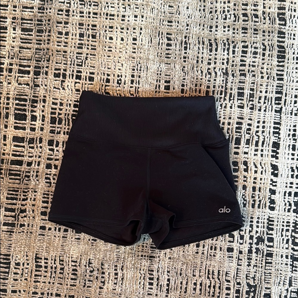 ALO Yoga Black High-Waisted Bike Shorts